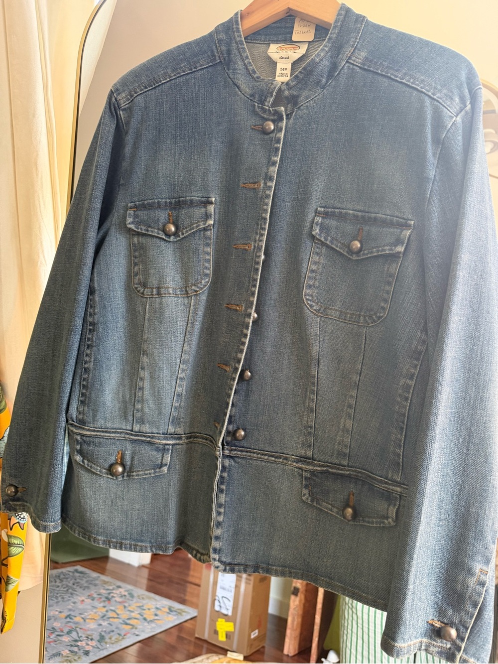 Talbots Military Style Jean Jacket